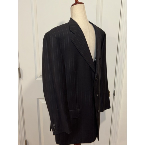 Ermenegildo Zegna Trofeo Wool Striped Italian Blazer Jacket IT‎ 54 US Sz 44 - Picture 4 of 14